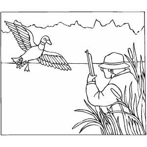 free duck hunting coloring pages