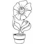 One Flower Free Coloring Sheets